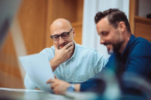 two men creating a wellness splan