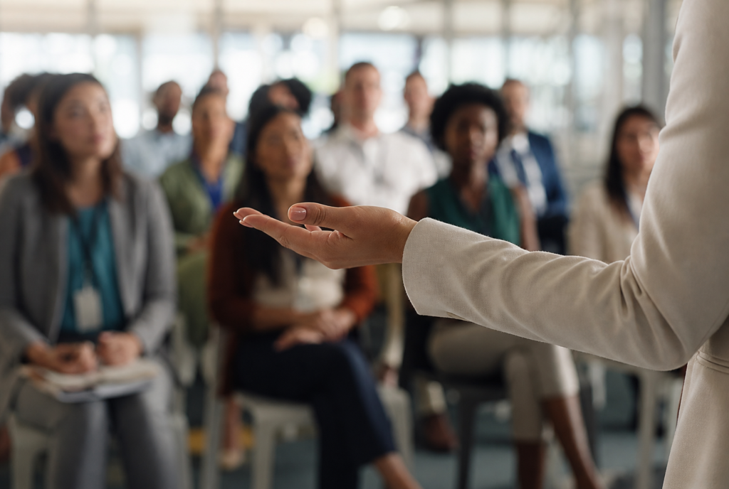 speaker engaging audience